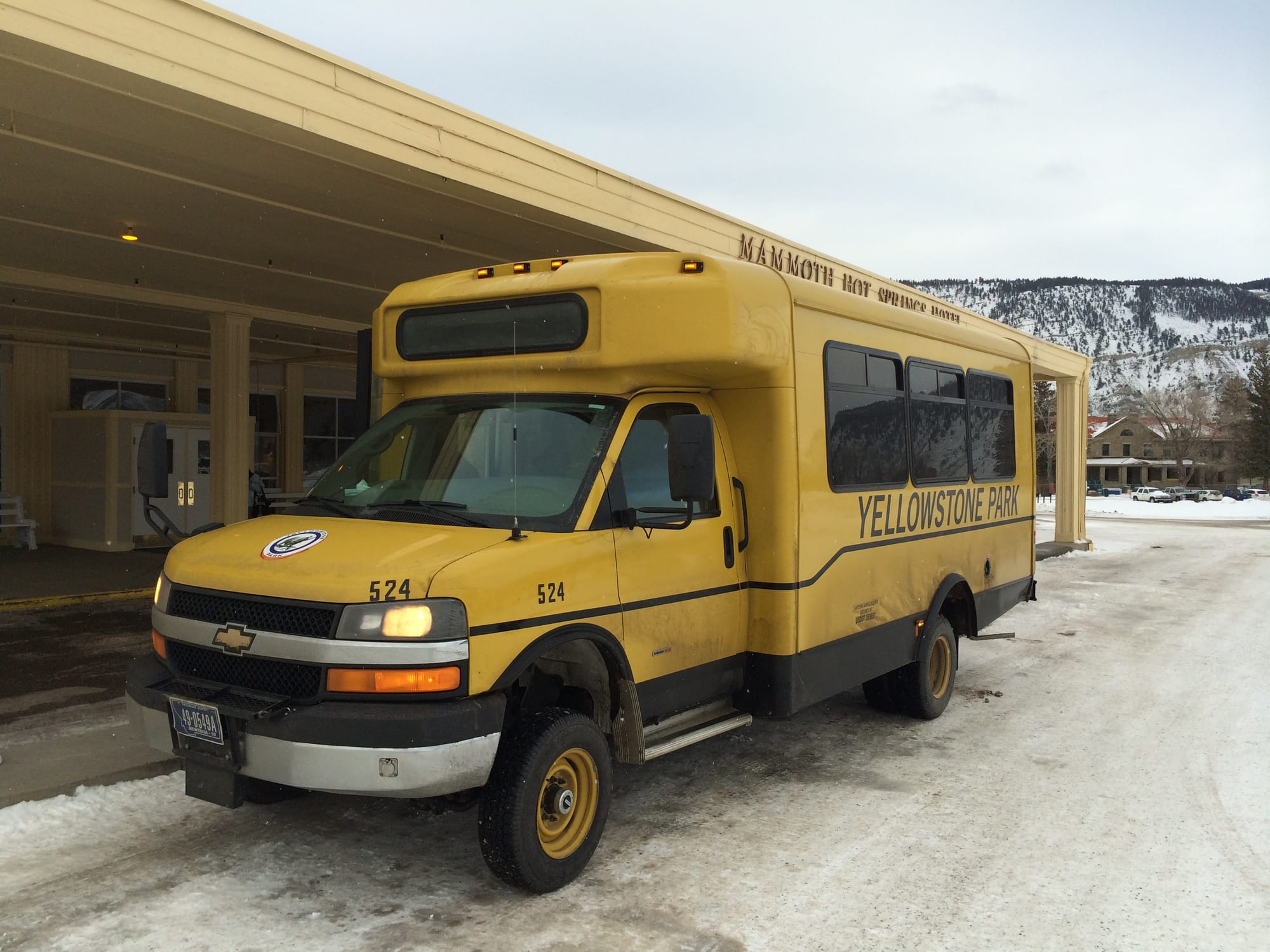 Photo by Author — the coach at Mammoth Hot Springs Hotel