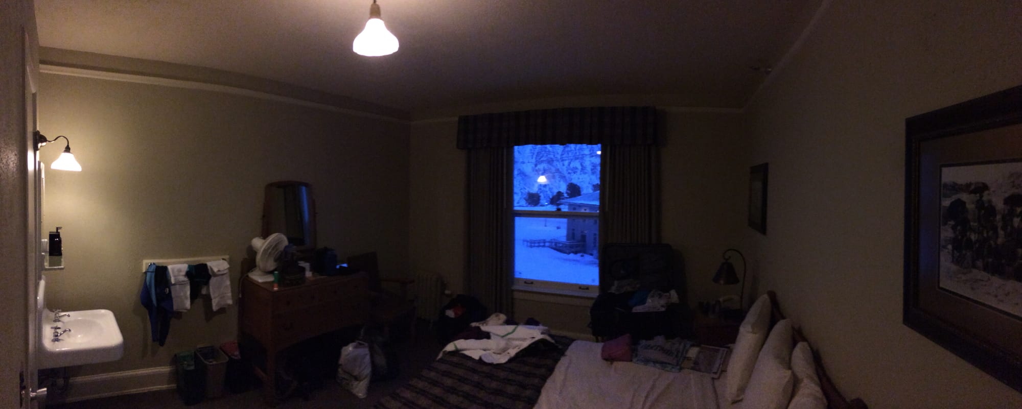 Photo by Author — room at the Mammoth Hot Spring Hotel, Yellowstone