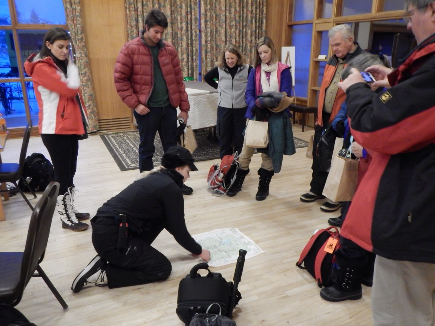 Photo by Author — early morning briefing on the route — a 7:30 am start