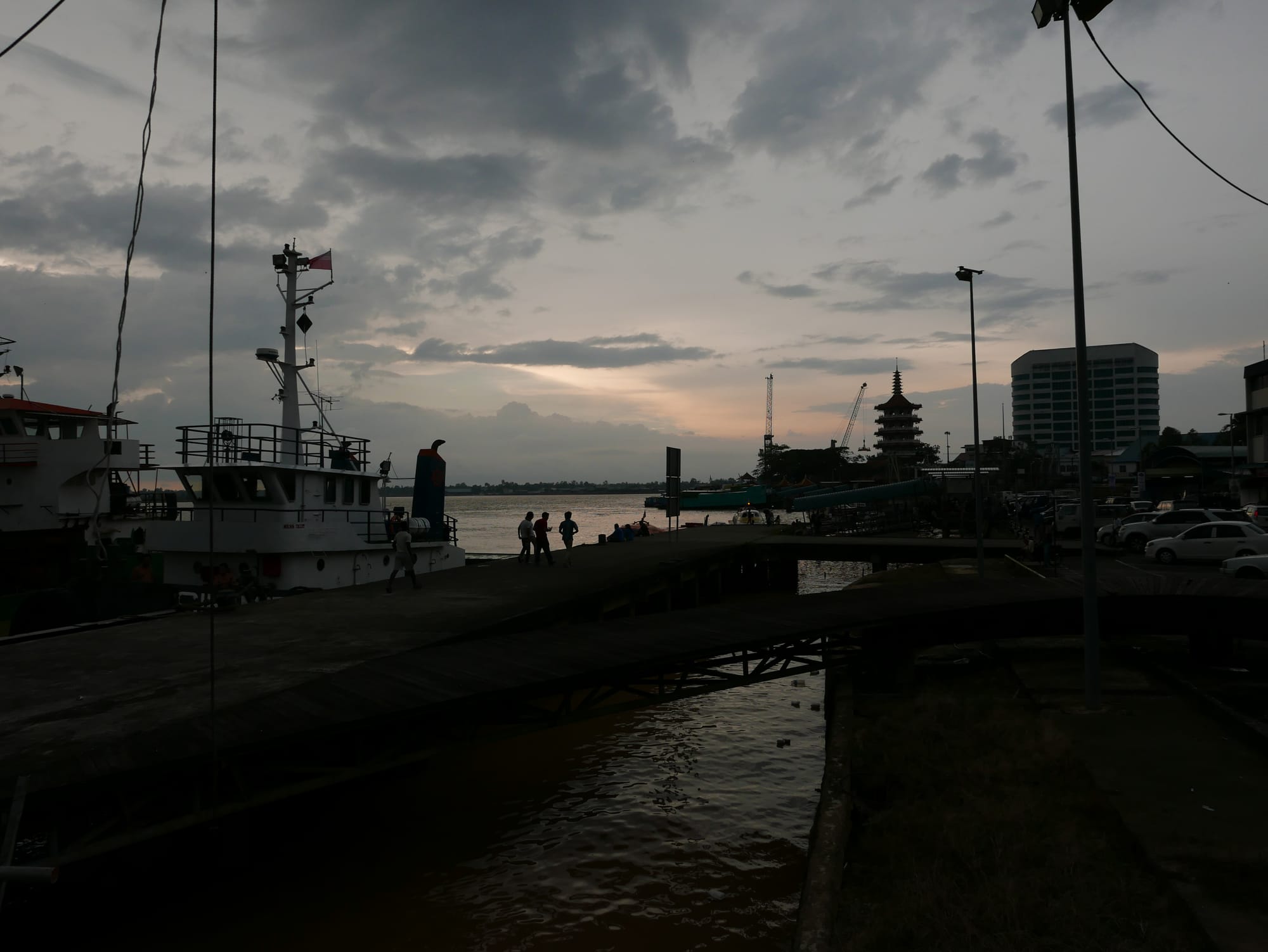 Photo by Author — dusk on the Rajang River