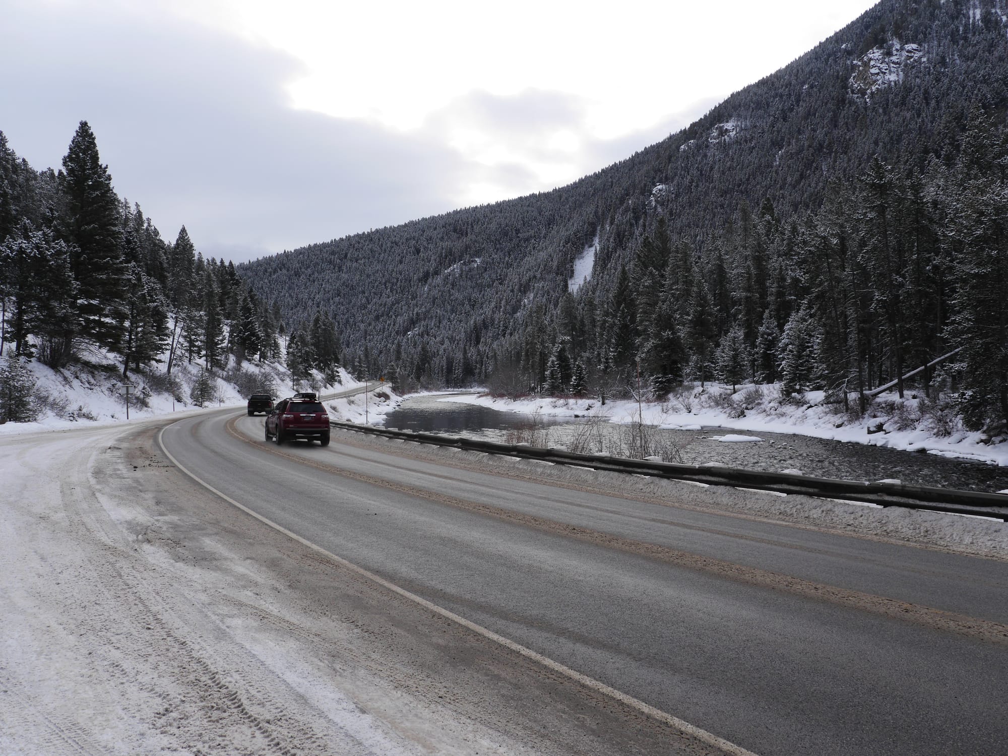 Photo by Author — Route 191 along the Gallatin River