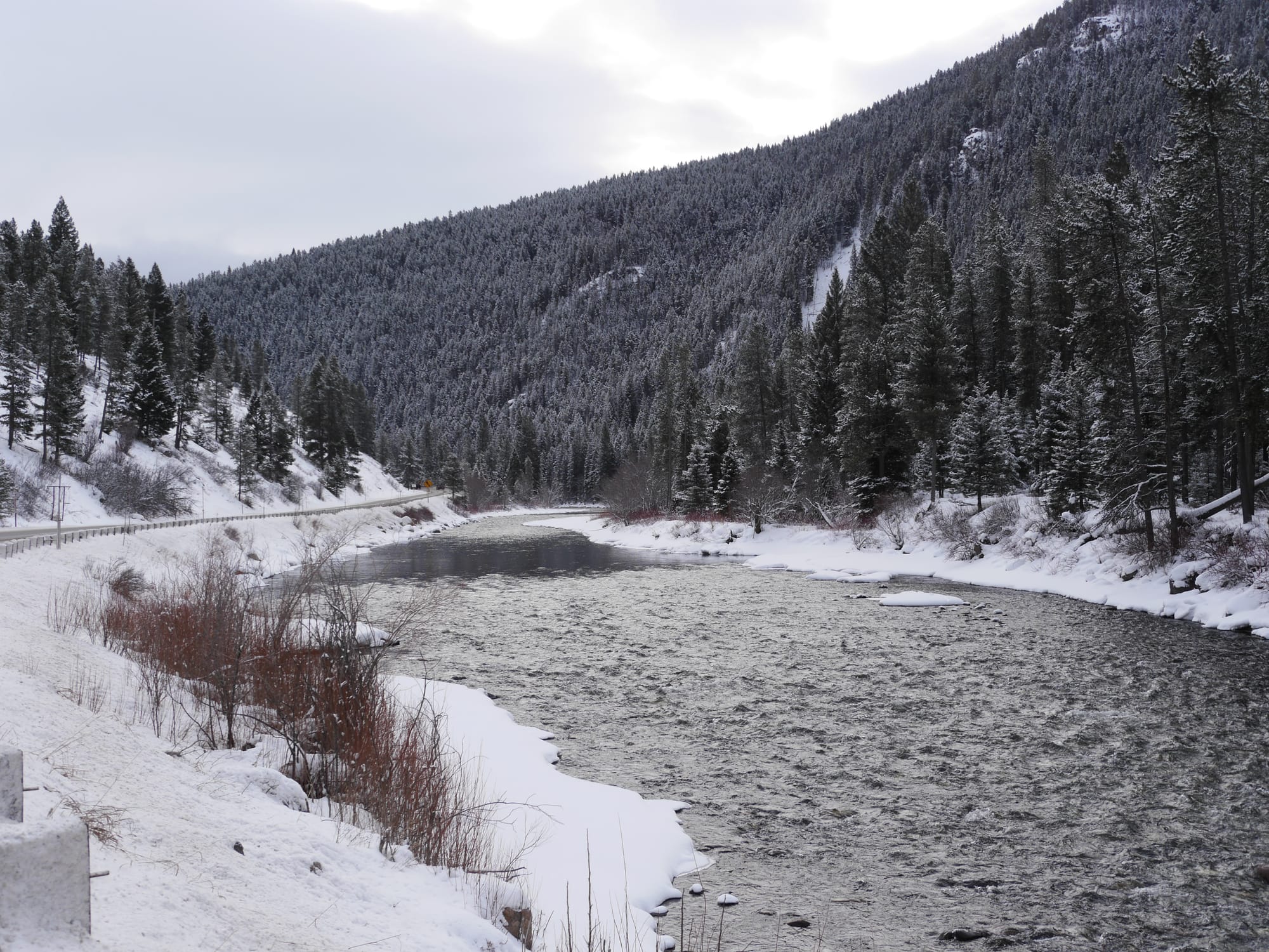 Photo by Author — Route 191 along the Gallatin River