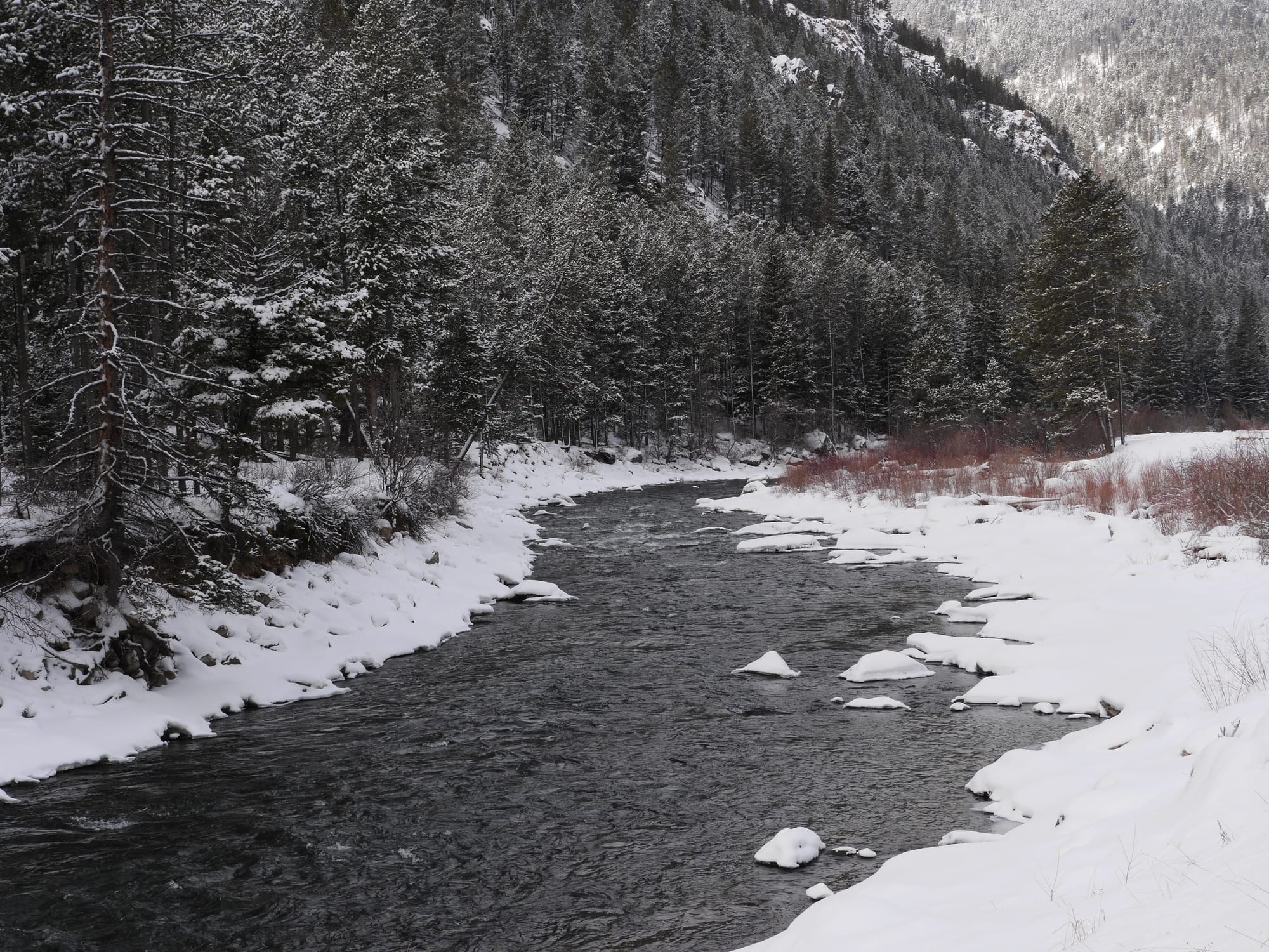 Photo by Author — Route 191 along the Gallatin River